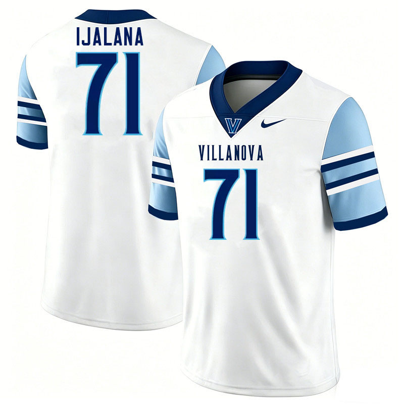 Villanova Wildcats #71 Ben Ijalana College Football Jerseys,Uniforms-White Villanova Wildcats #71 Ben Ijalana College Football Jerseys,Uniforms-White